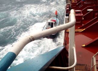 A Pilot embarking the Ship in Rough Weather A Pilot embarking the Ship in Rough Weather