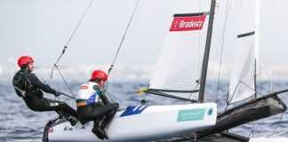 Geison e Gustavo 470 Sailing Team e Samuel Albrecht e Bruna Martinelli na classe...