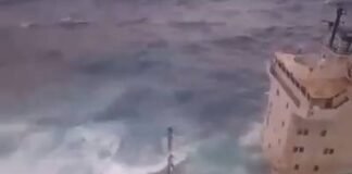 Watch this Aground Container Ship