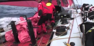 Just one of many sail changes | Volvo Ocean Race Redux