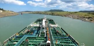 Product Tanker Transiting Panama Canal