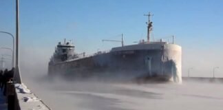 Frozen Ship Making Way