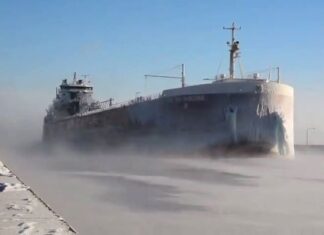 Frozen Ship Making Way Frozen Ship Making Way