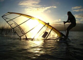 Windsurf na Lagoa dos Patos RS...