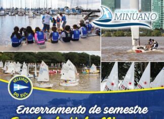 A Escola de Vela Minuano realizará o ato de Encerramento de Semestre com Diploma… A Escola de Vela Minuano realizará o ato de Encerramento de Semestre com Diploma...