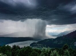 Tsunami from Heaven / Amazing Rainstorm Timelapse / Downburst / Microburst