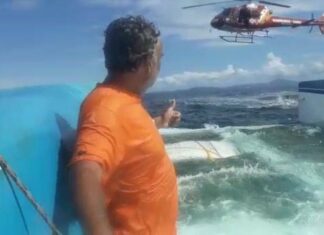 
 Vídeo mostra náufragos aguardando socorro, sem s...