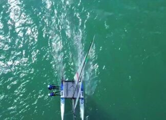 a Gabriela Nicolino and Samuel Albrecht using Gottifedi Maffioli sailing lines. a Gabriela Nicolino and Samuel Albrecht using Gottifedi Maffioli sailing lines.