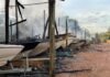Imagens do incêndio na Marina da Conga. 
 Leia notícia e mais imagens mais abaix...