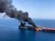 Para Quem Tem Barco De Aço...
 Navio Petroleiro Incendiado Por Detonação De Mina...