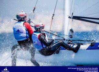 Vento melhorou e @samuel_albrecht e @gnicolino estão em 15º lugar na C...