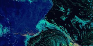 Boa tarde, depressão subtropical em transição para extratropical, mais o bicho é...