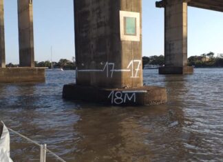 Ponte sobre Rio Jacuí recebe indicação da altura sobre o nível do rio
O princip… Ponte sobre Rio Jacuí recebe indicação da altura sobre o nível do rio
O princip...