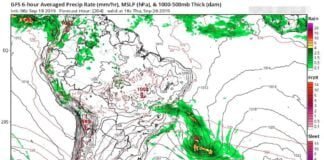 Previsão do NOAA PARA o primeiro ciclone sub-tropical da Primavera
 Via Eugenio ...