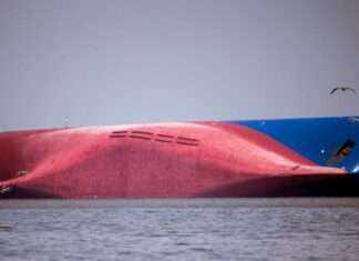 The cargo ship that mysteriously capsized off the coast of Georgia in September with thousands of cars on board is still there and now leaking an ‘unknown’ amount of oil The cargo ship that mysteriously capsized off the coast of Georgia in September with thousands of cars on board is still there and now leaking an 'unknown' amount of oil