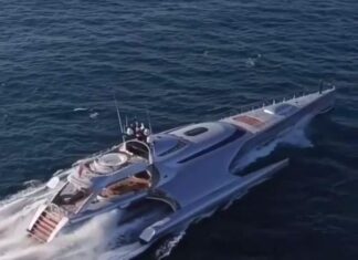 Trimarã estiloso Trimarã estiloso
