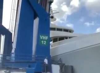  a Tug Boat Hitting Yatch
