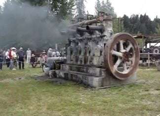 a Test Running of an Old Ship Engine a Test Running of an Old Ship Engine