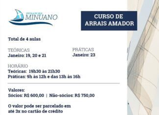 Estão abertas as inscrições para a nova turma do curso de Arrais Amador, prom...