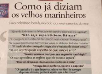 Como já diziam os velhos marinheiros

