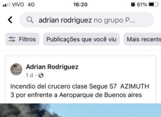 Incêndio a bordo ao largo de BsAs
(Foto Adrian Rodriguez) Incêndio a bordo ao largo de BsAs
(Foto Adrian Rodriguez)