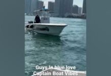 Law enforcement always want to talk to Boat vibes #police #lawenforcement #americanpolice #miami