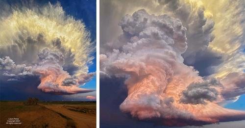 Photographer Captures Fiery Storm Cloud In Texas That Looks Like An Explosion In The Sky 1