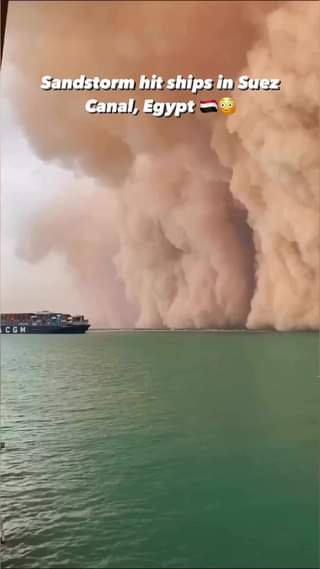 Tempestade De Areia No Canal De Suez, Egito 1