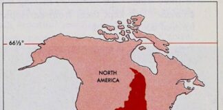 Comparação de latitudes entre as Anéricas do Norte e do Sul


