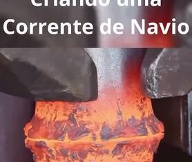 Fabricando corrente para navio Fabricando corrente para navio