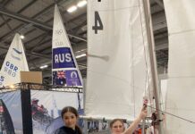 Treinando virada de bordo no seco
Meninas tentando bater recorde dos meninos


