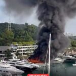 u203cufe0fA fire broke out onboard the 34-metre Custom Line motor yacht Eagle ...