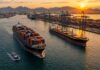 Dia Marítimo Mundial 2026: O Brasil Chega À Data Com Recorde De Carga Nos Portos Navio De Carga Em Porto Brasileiro Ao Entardecer, Ilustrando O Dia Marítimo Mundial 2026