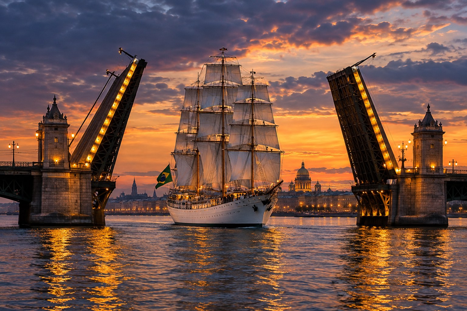 Navio-Escola Brasil Cruza Londres Ao Som De Hey Jude 1 Navio-Escola Brasil Passando Sob A Tower Bridge Em Londres Ao Entardecer