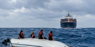 Naufrágio perto de Ilhabela resgata quatro tripulantes Navio mercante se aproxima de lancha naufragada para resgatar tripulantes perto de Ilhabela