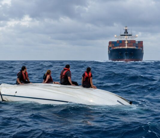 Navio Mercante Se Aproxima De Lancha Naufragada Para Resgatar Tripulantes Perto De Ilhabela