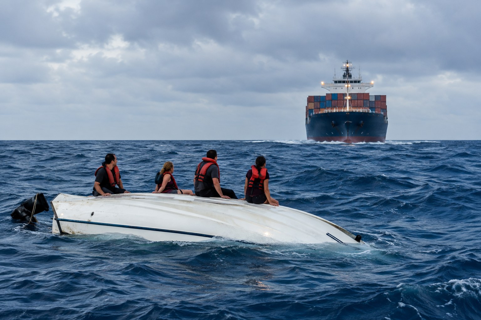 Naufrágio Perto De Ilhabela Resgata Quatro Tripulantes 1 Navio Mercante Se Aproxima De Lancha Naufragada Para Resgatar Tripulantes Perto De Ilhabela
