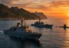 Ibsamar: Marinha Do Brasil Treina Com Índia E África Do Sul Navios De Guerra Em Formação Durante Exercício Naval Conjunto No Mar