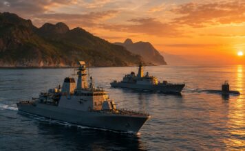 Ibsamar: Marinha Do Brasil Treina Com Índia E África Do Sul Navios De Guerra Em Formação Durante Exercício Naval Conjunto No Mar