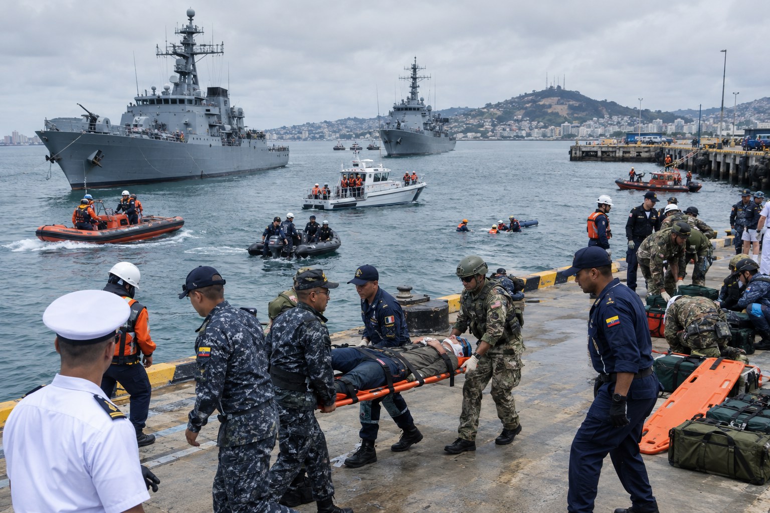 Solidarex 2026: Marinha Do Brasil Treina Em Manta 1 Navios E Equipes Navais Durante Exercício Multinacional Solidarex 2026 Em Manta, Equador